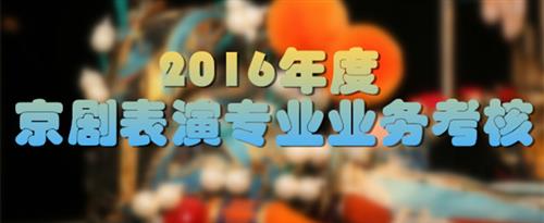 操逼插逼网站国家京剧院2016年度京剧表演专业业务考...